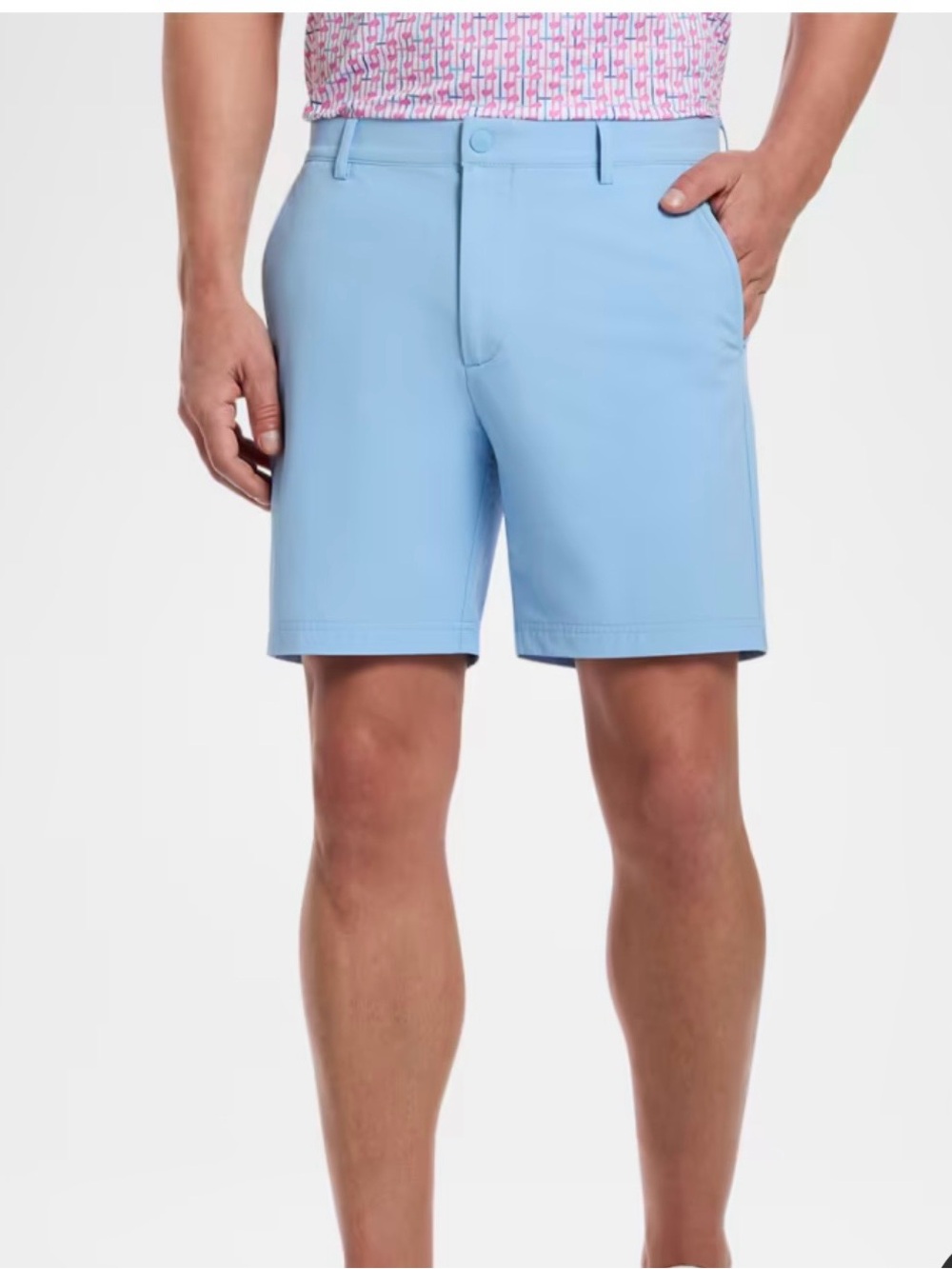 Robert Graham Men's Placid Blue Aster Classic-Fit Stretch Shorts Size 42